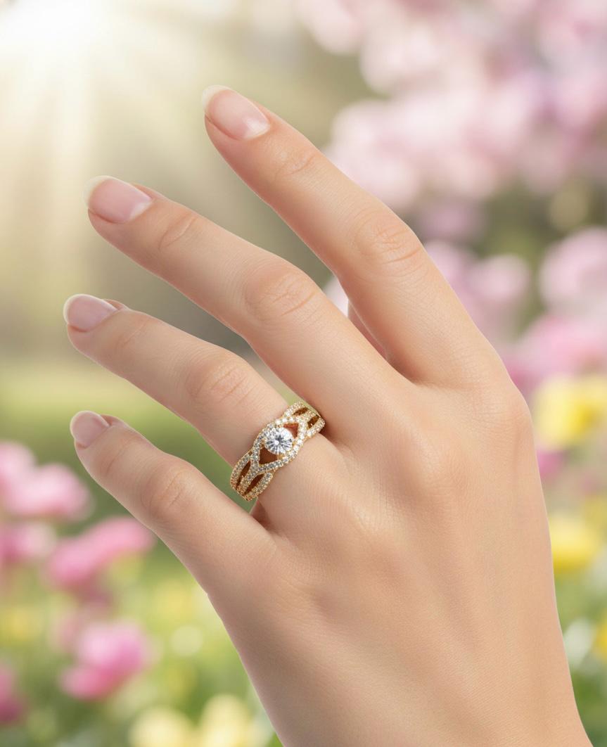 Twisted Sparkle Ring