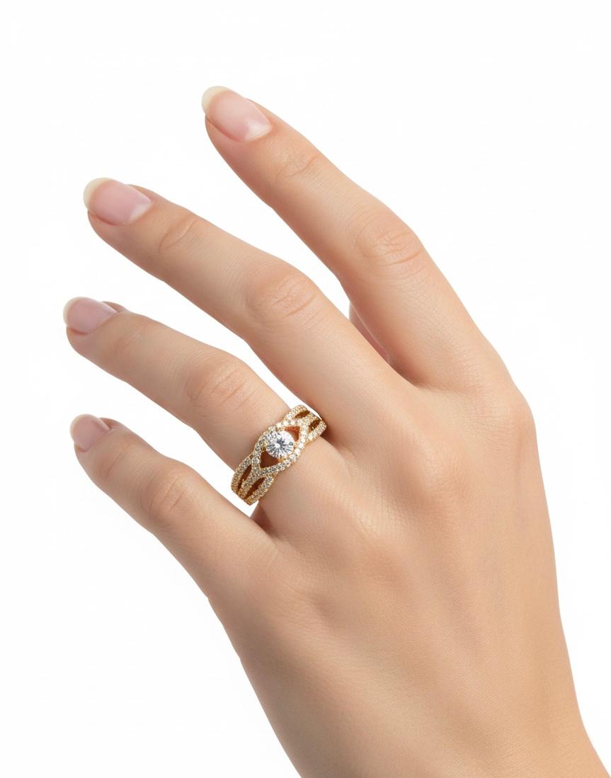 Twisted Sparkle Ring