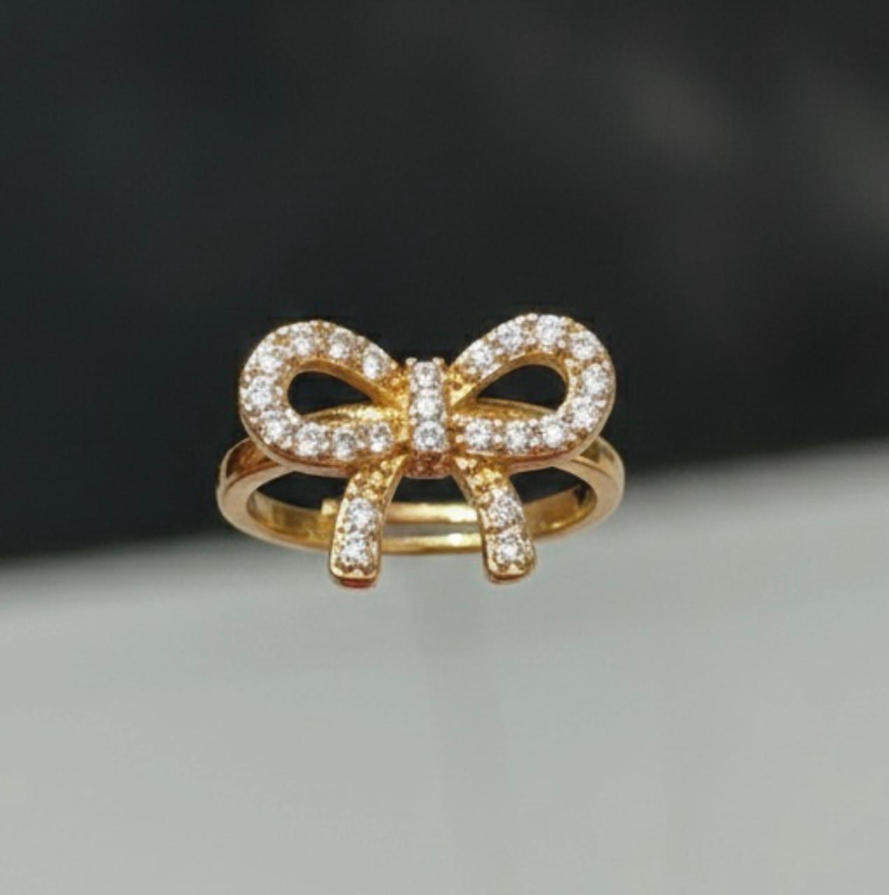 Crystal Bow Sparkle Ring