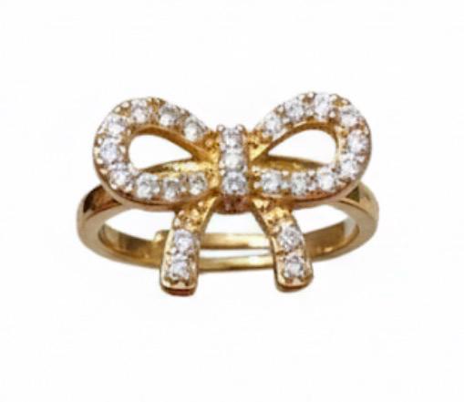 Crystal Bow Sparkle Ring