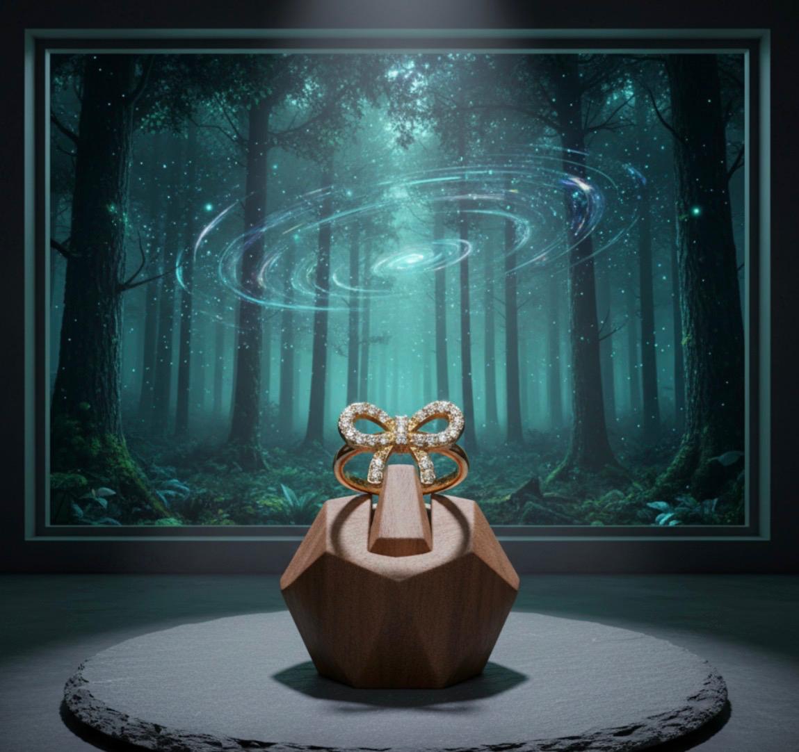 Crystal Bow Sparkle Ring