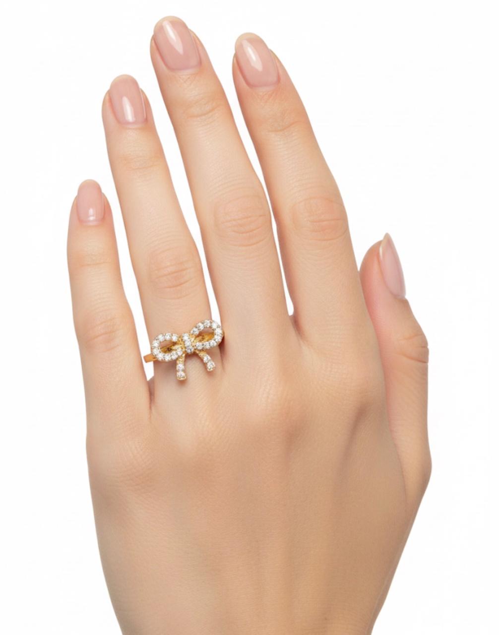 Crystal Bow Sparkle Ring