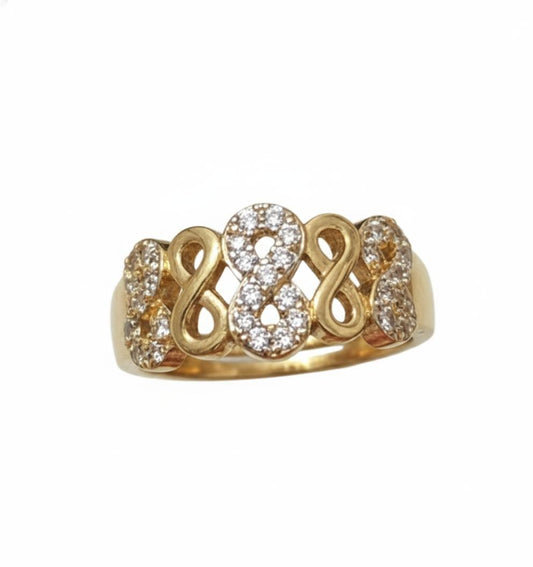 Infinity Weave Crystal Ring