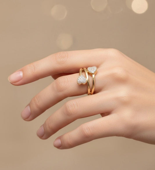 Double Heart Bypass Ring