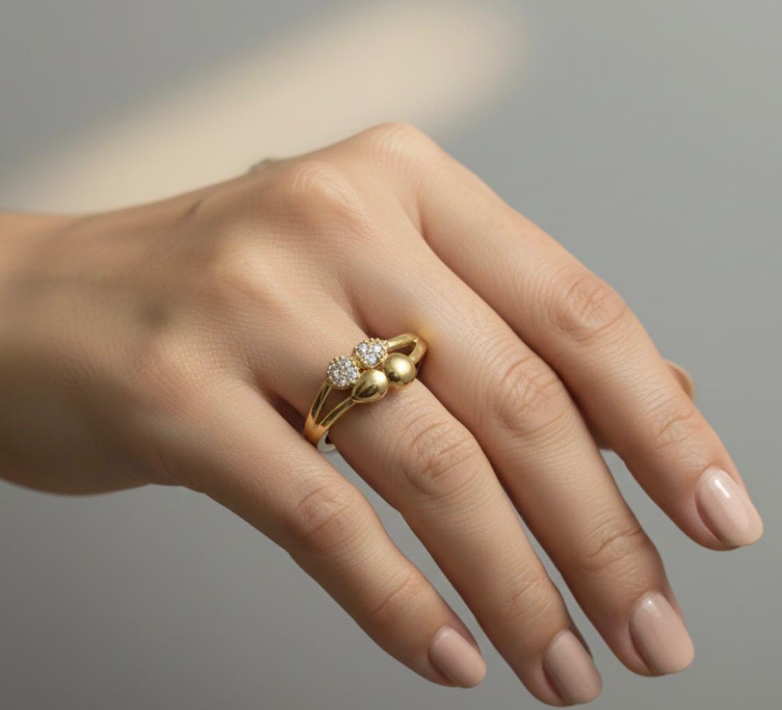 Twin Bloom Sparkle Ring