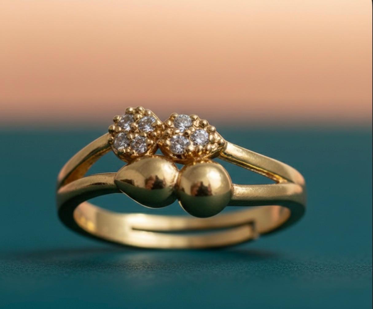 Twin Bloom Sparkle Ring