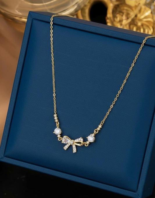Dainty Ribbon Shine Necklace