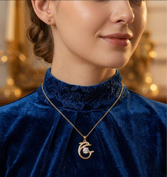 Golden Dolphin Spark Pendant (BUY 1 GET 1 FREE)