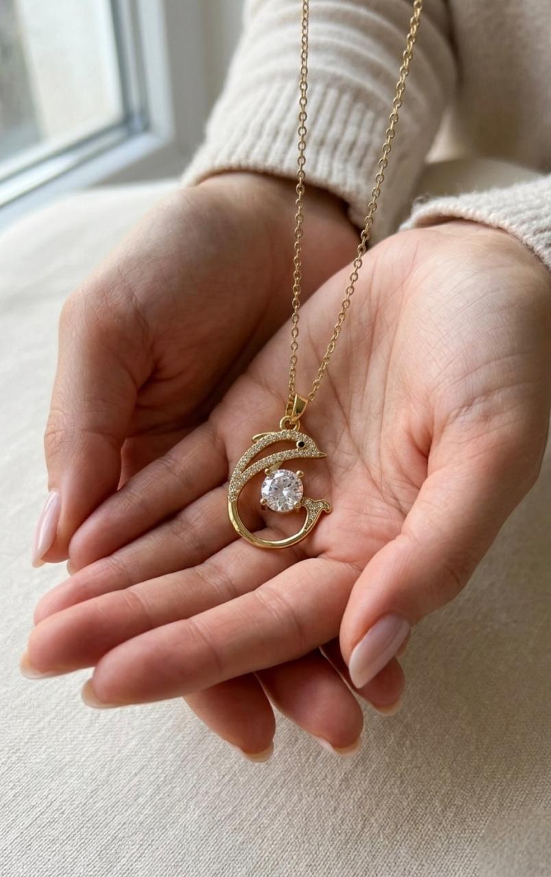 Golden Dolphin Spark Pendant (BUY 1 GET 1 FREE)