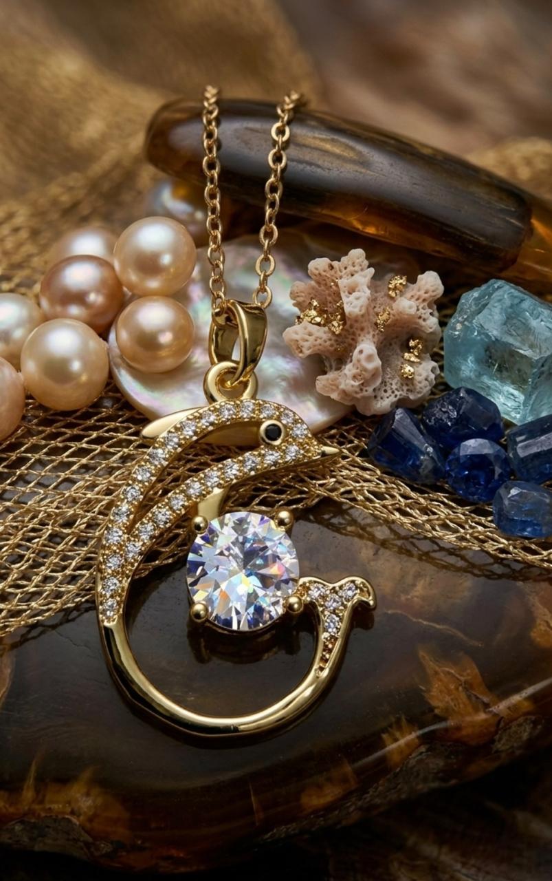 Golden Dolphin Spark Pendant (BUY 1 GET 1 FREE)