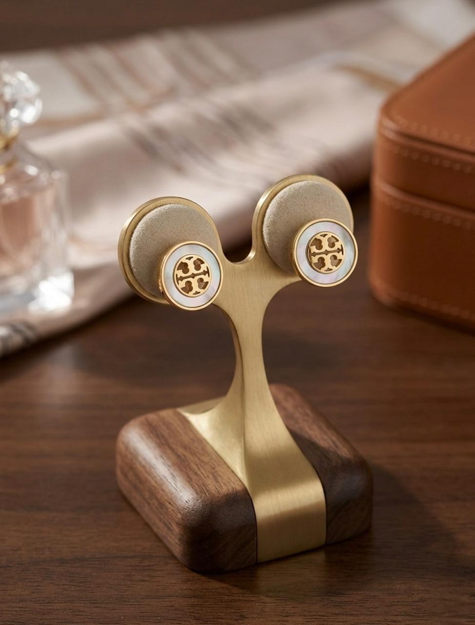 Ivory Glow Circle Studs(BUY 1 GET 1 FREE)