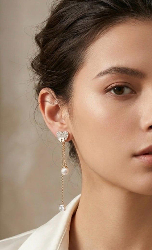 Royal Heart Lock Pearl Drops(BUY 1 GET 1 FREE)