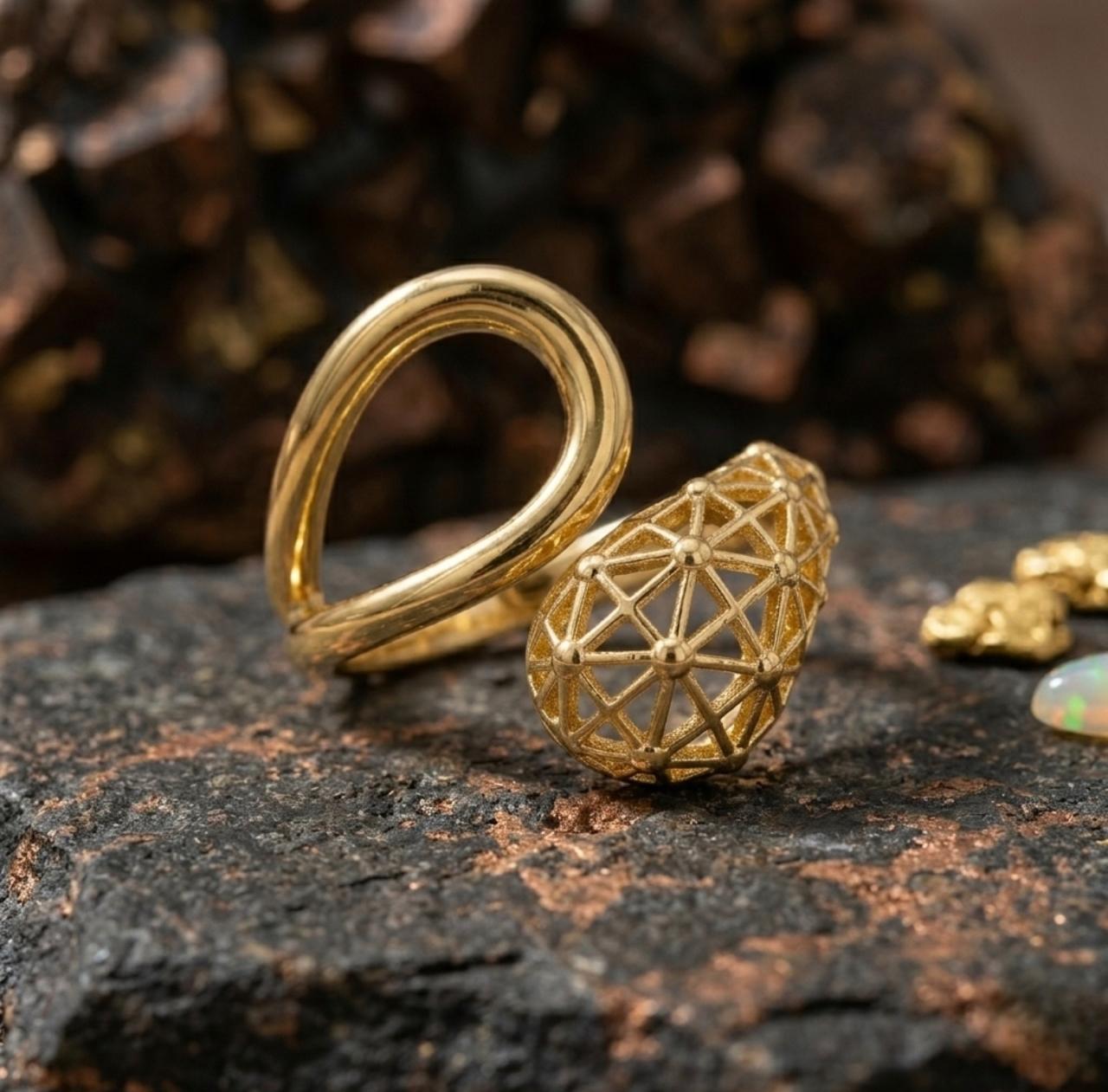 Celestial Mesh Adjustable Ring
