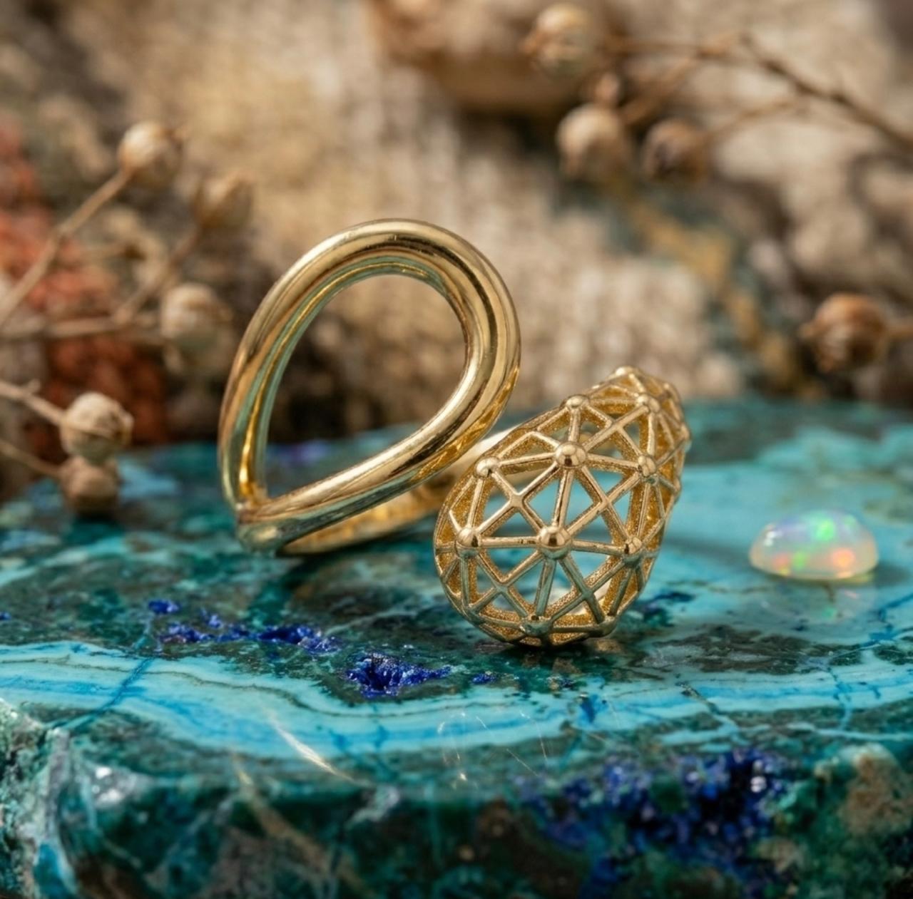 Celestial Mesh Adjustable Ring