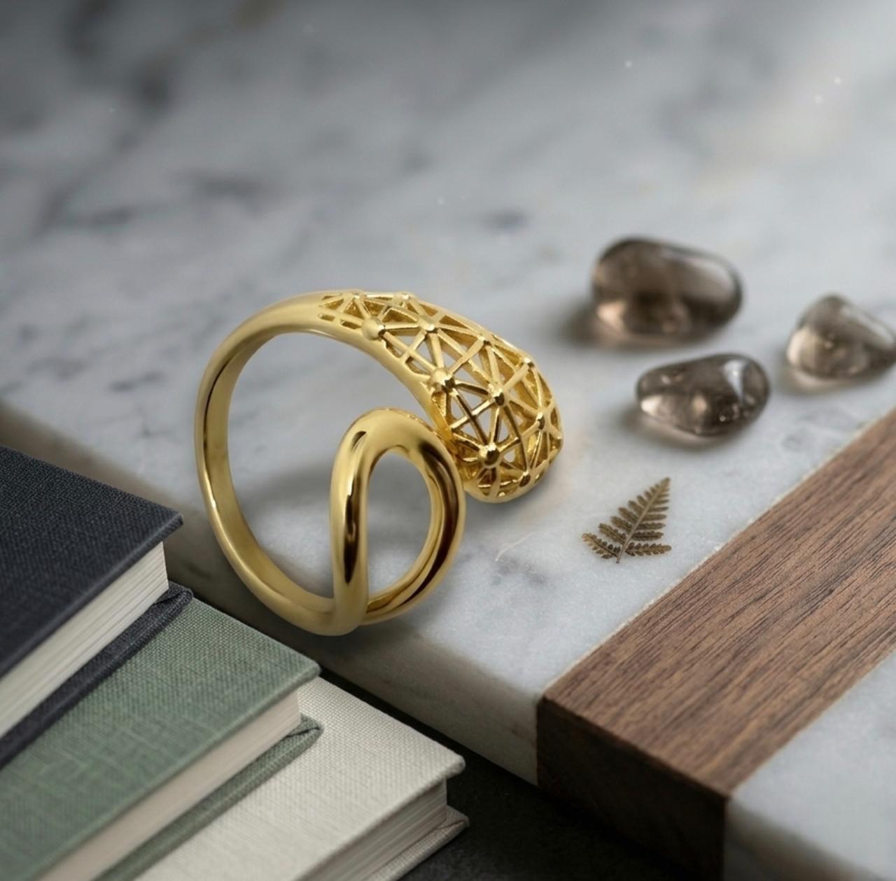 Celestial Mesh Adjustable Ring