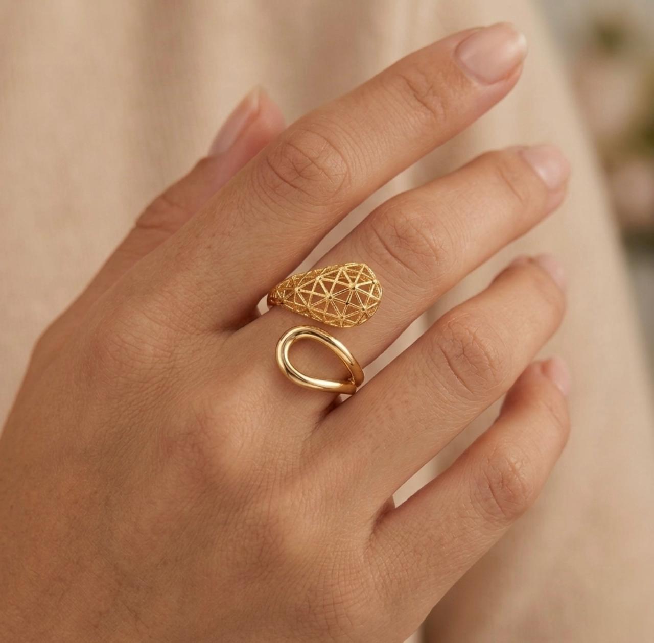 Celestial Mesh Adjustable Ring