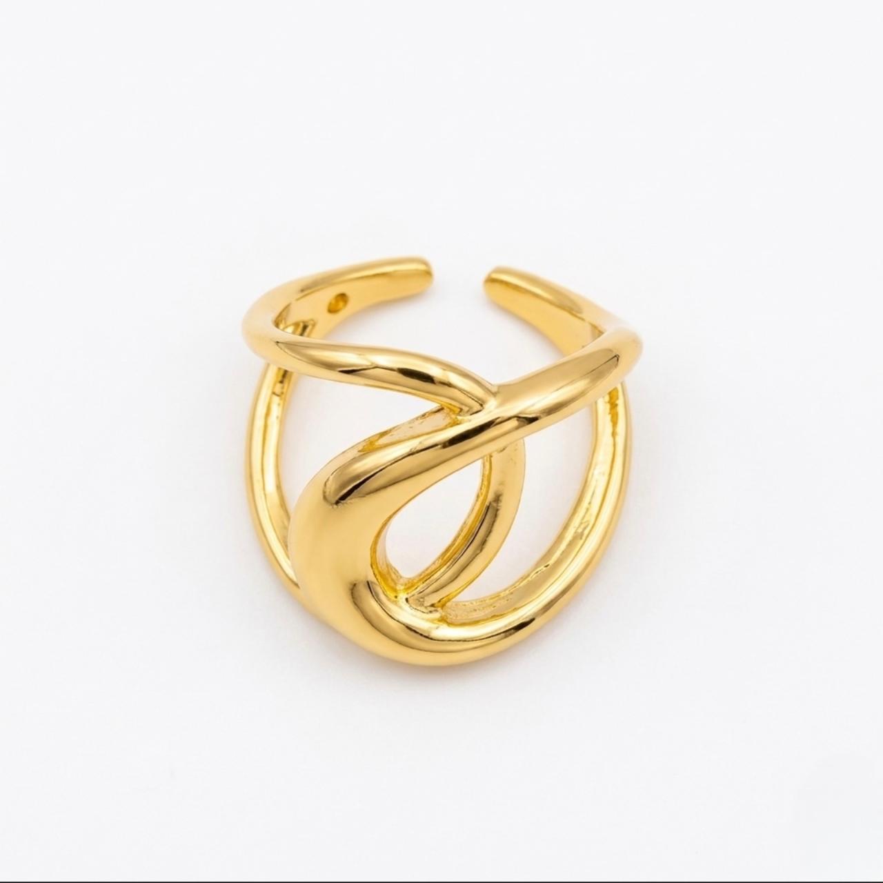 Golden Embrace Adjustable Ring
