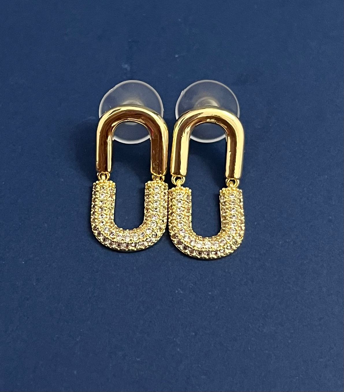 18 Karat Gold Plated Arch Drop Earrings