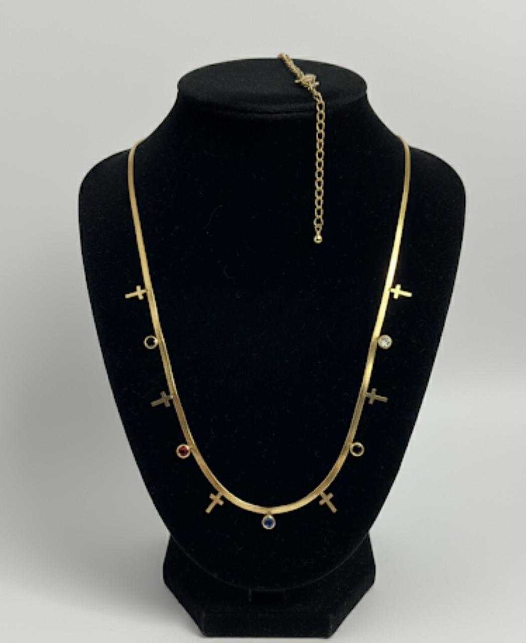 Multi-Charm Snake Chain Necklace