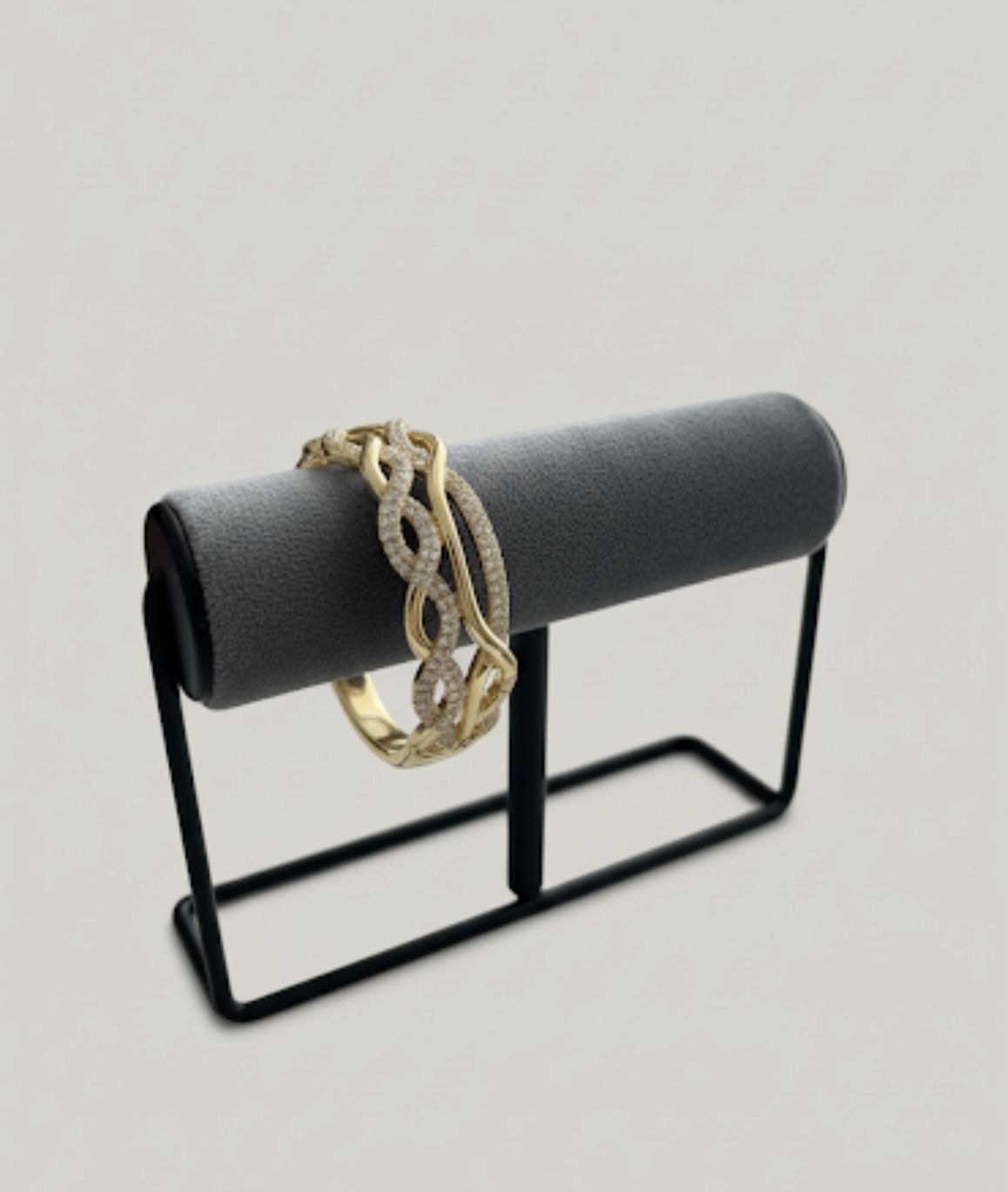 Pave Intertwined Knot Bangle