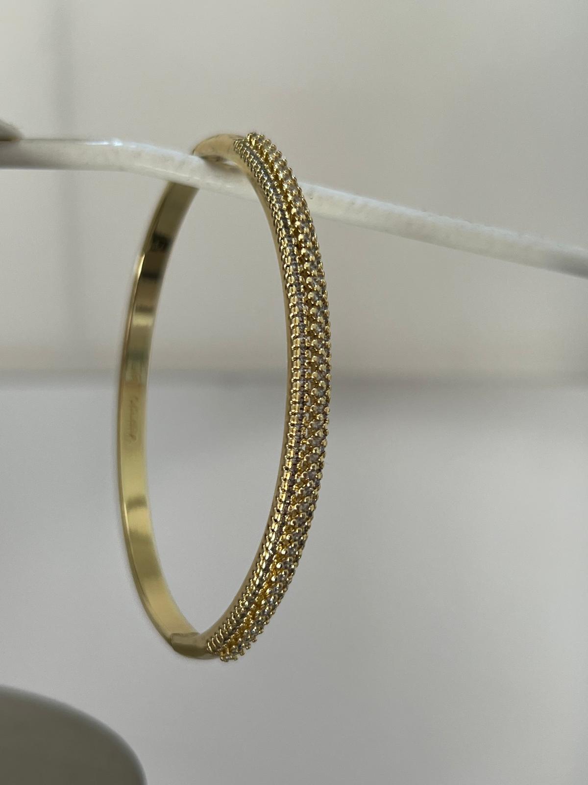 Triple-Row Pave Bangle