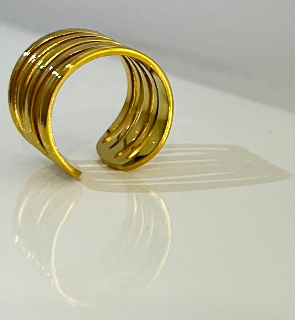 Crystal Studded Adjustable Round Finger Ring