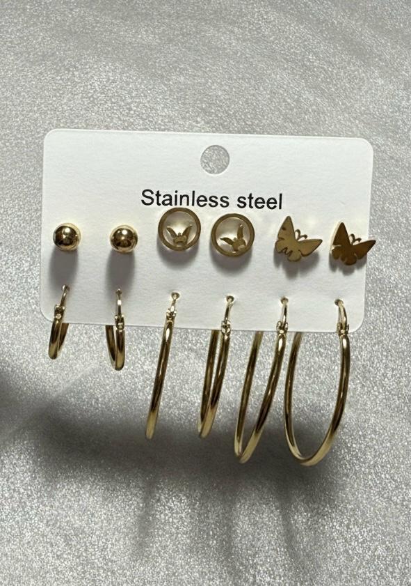 Classic Multi-Size Hoop Earrings Set