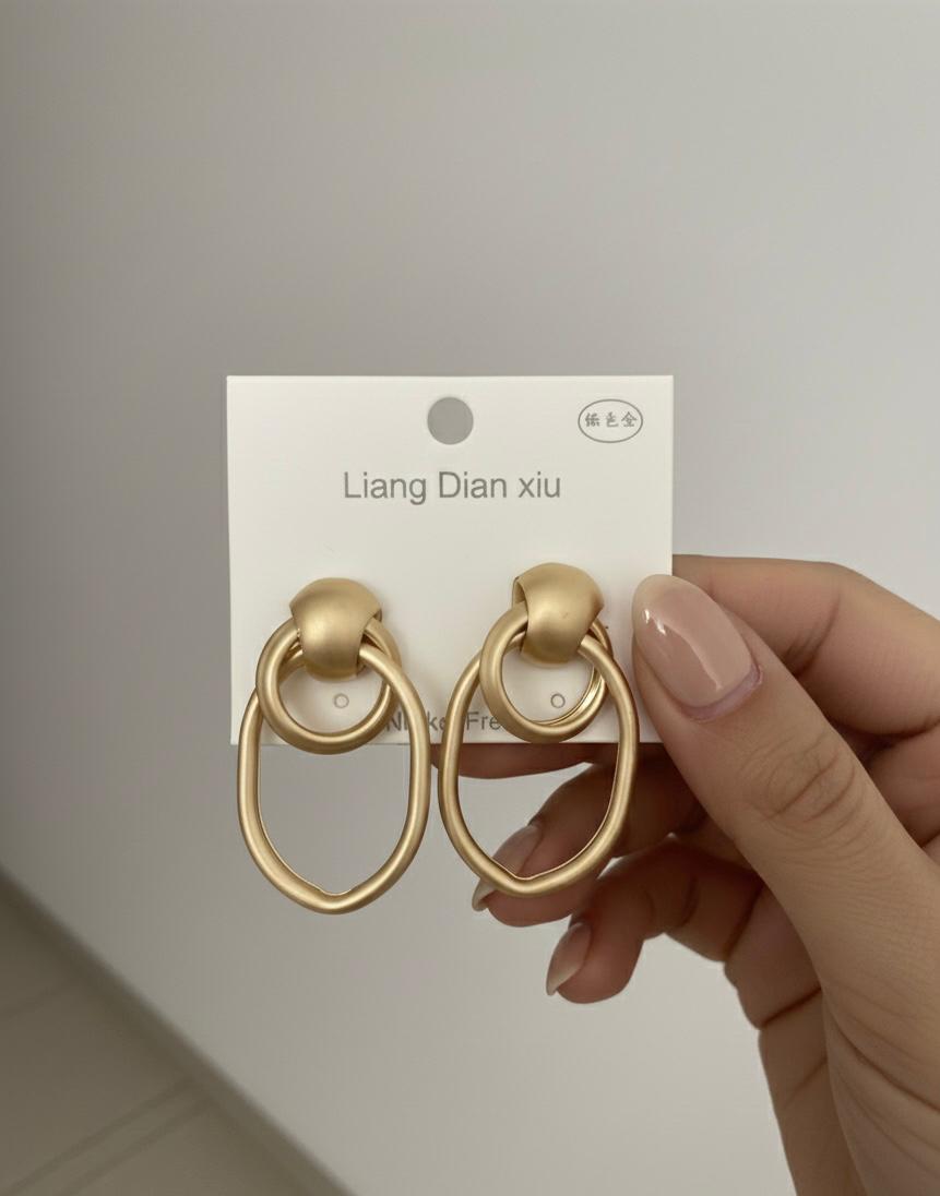 Modern Interlock Stud Earrings