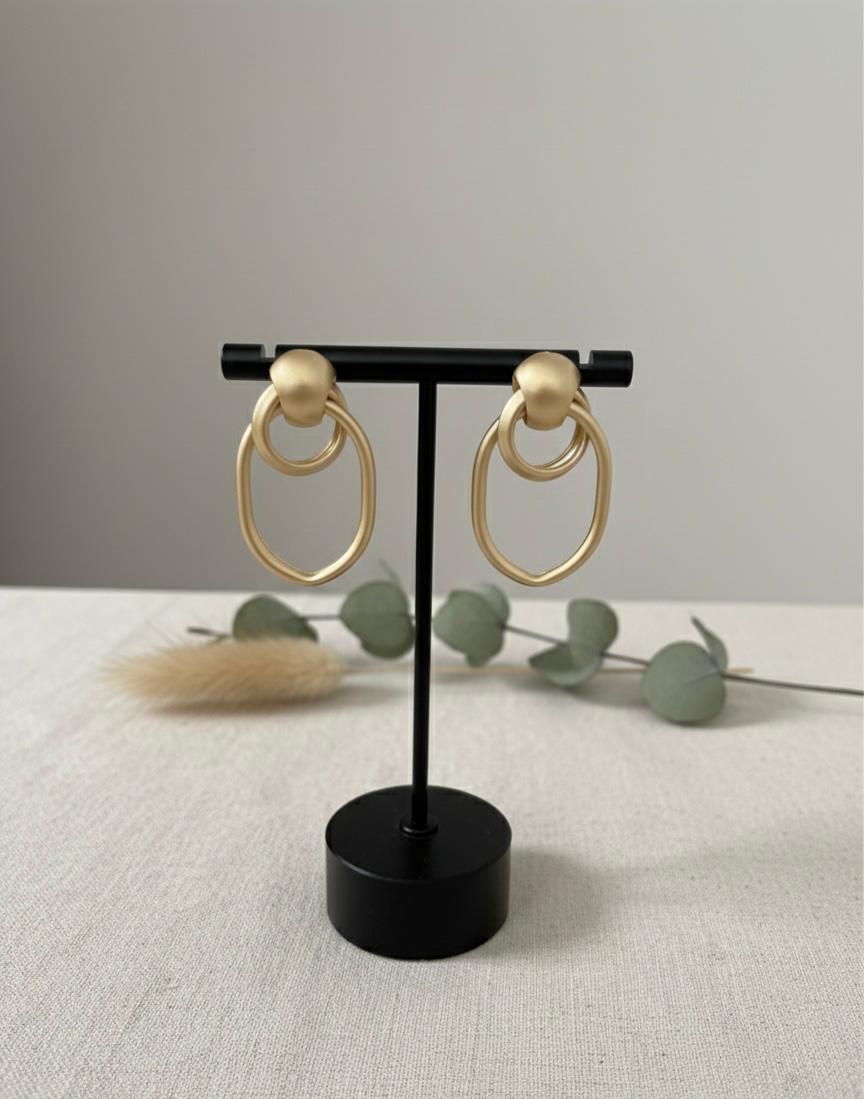 Modern Interlock Stud Earrings