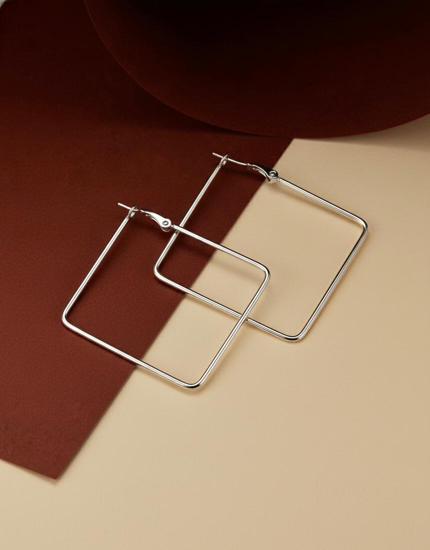 Sleek Square Hoop Earrings