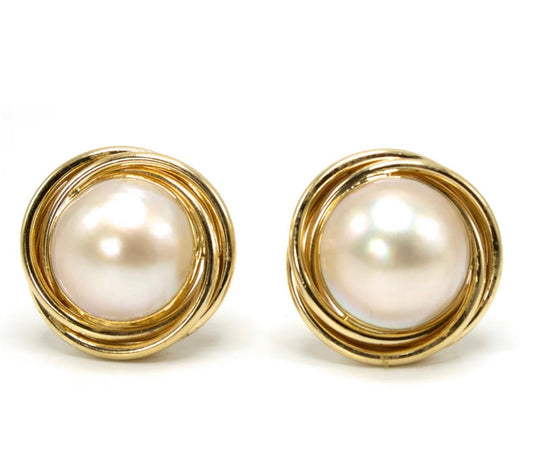 Classic Pearl Stud Earrings