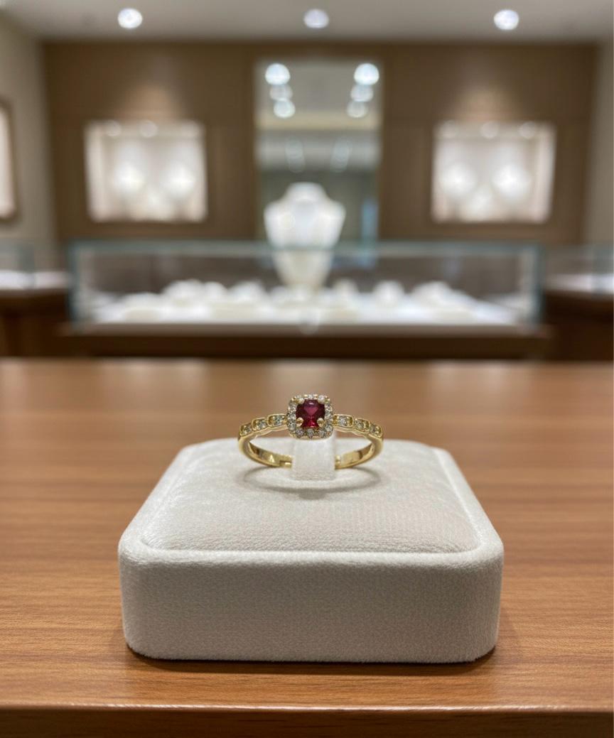 Ruby Red Adjustable Statement Ring