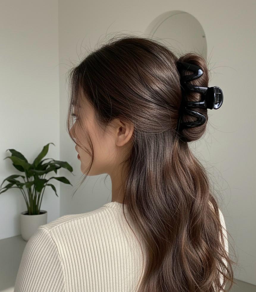 Glossy Wave Hair Claw