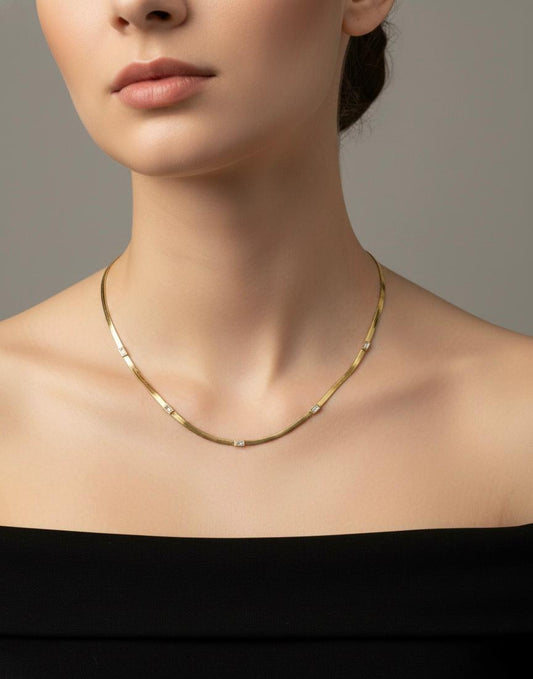 Crystal Accent Chain Necklace