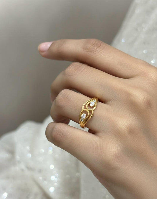 Double Infinity Sparkle Ring