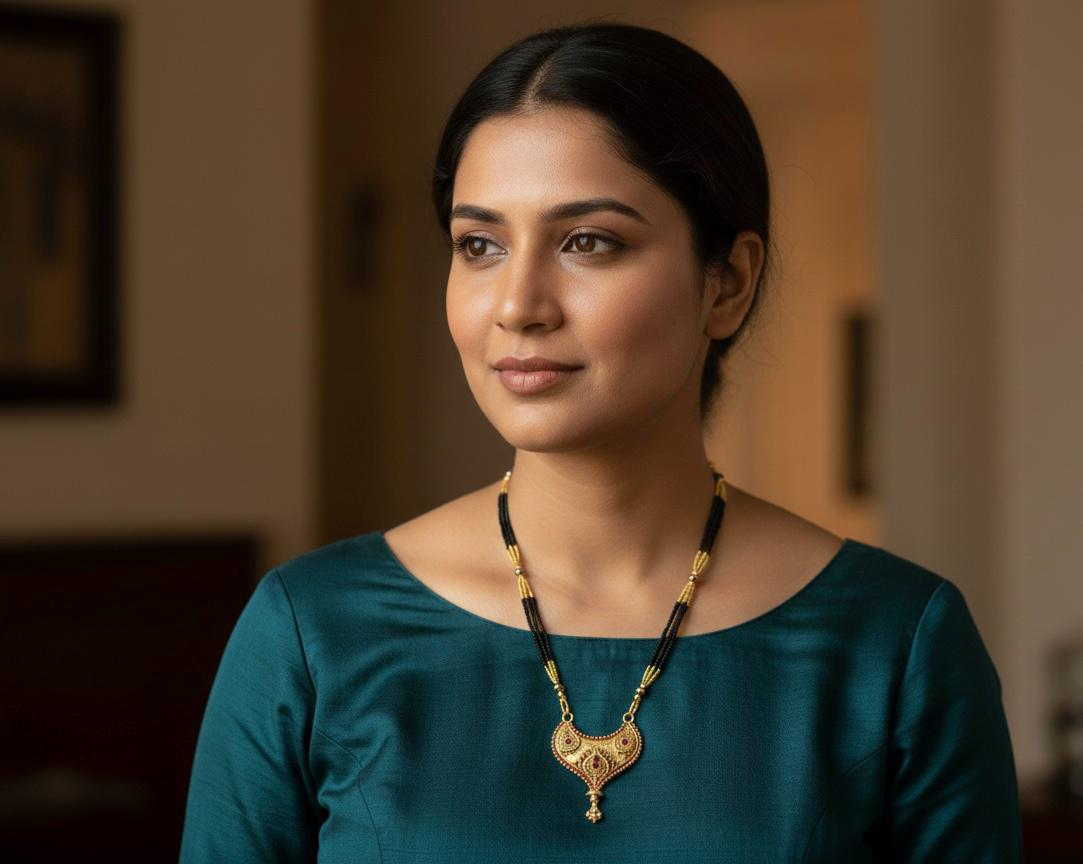 Round Solitaire Mangalsutra