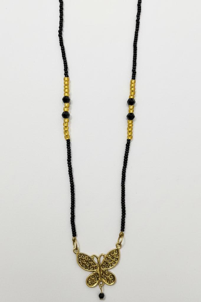 Crystal Butterfly Mangalsutra