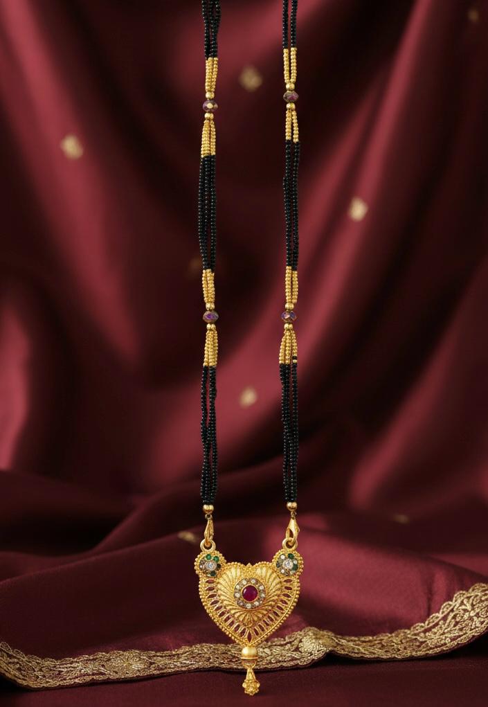 Royal Red Heart Mangalsutra