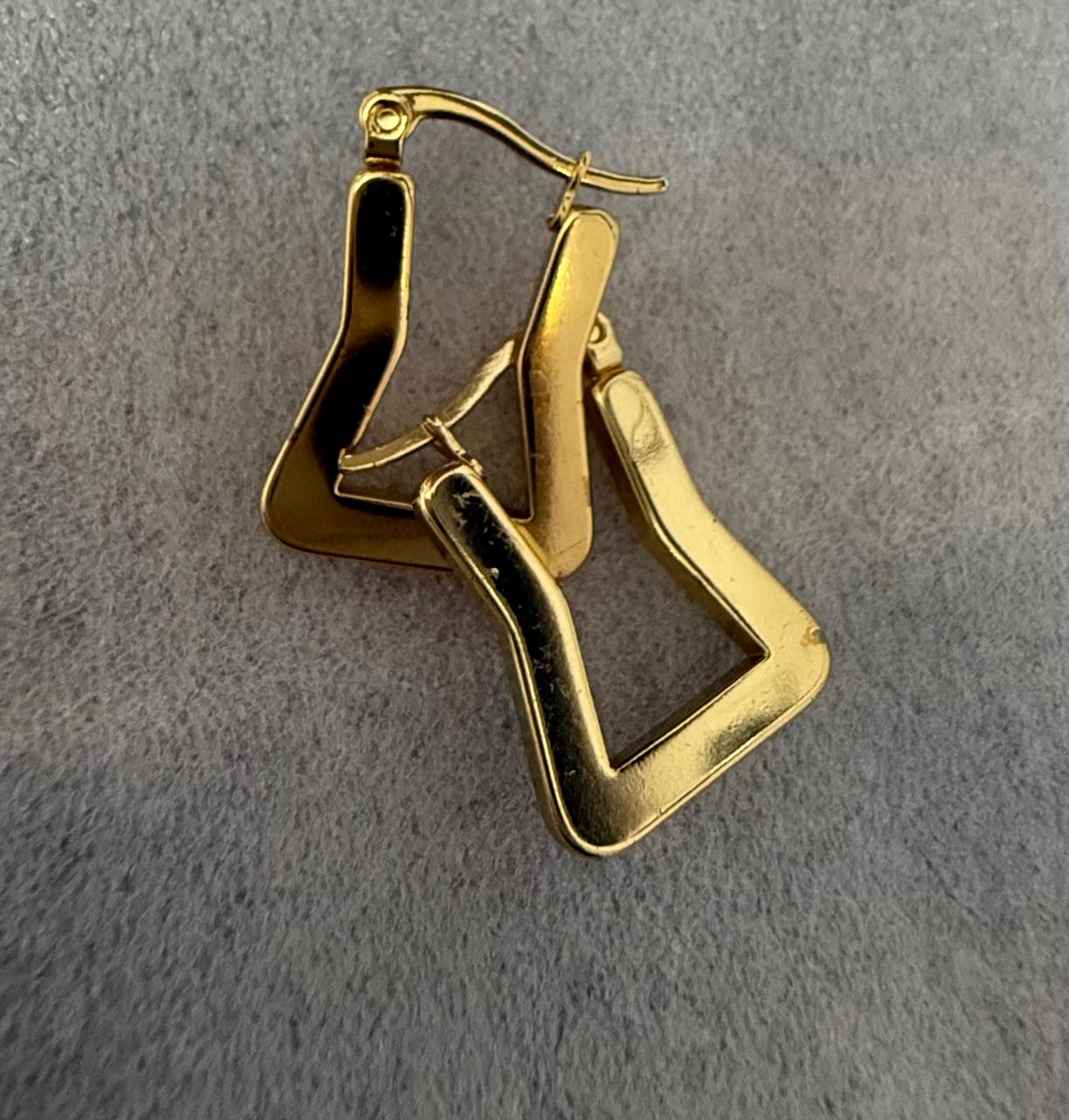 Sleek Geometric Stud Hoops