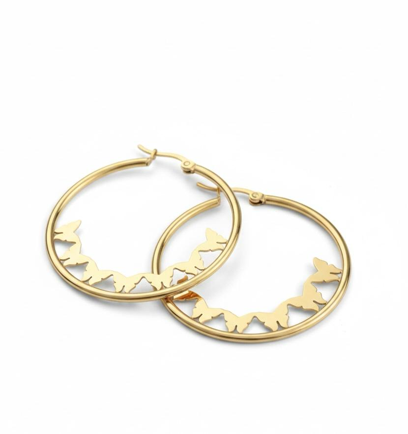 Butterfly Gold Hoops