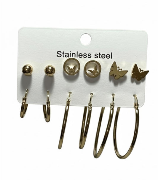 Classic Multi-Size Hoop Earrings Set