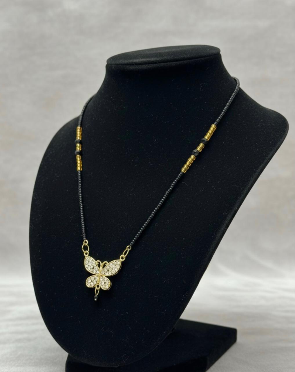 Crystal Butterfly Mangalsutra