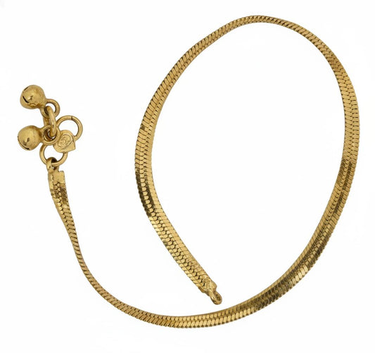 Sleek Gold Chain Anklet