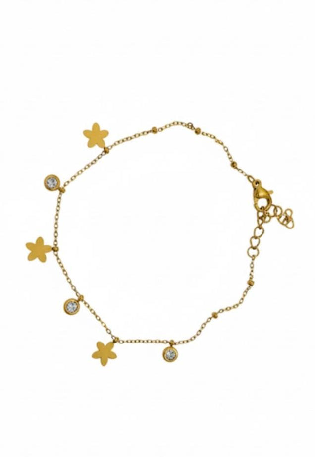 Crystal Flower Anklet