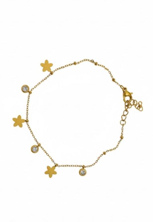 Crystal Flower Anklet