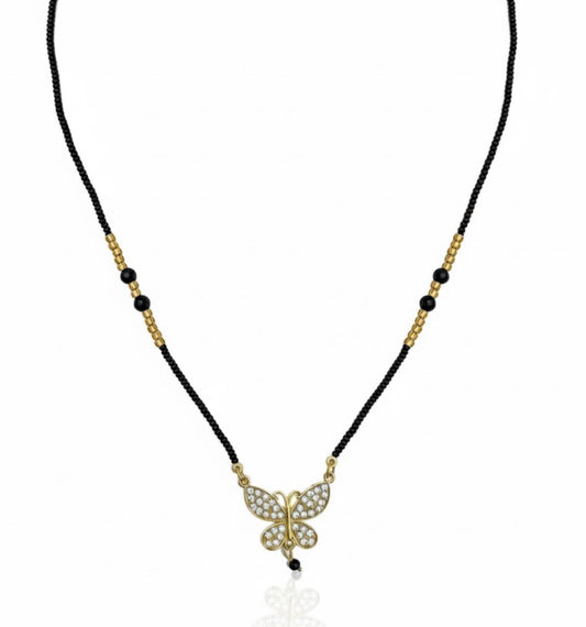 Crystal Butterfly Mangalsutra
