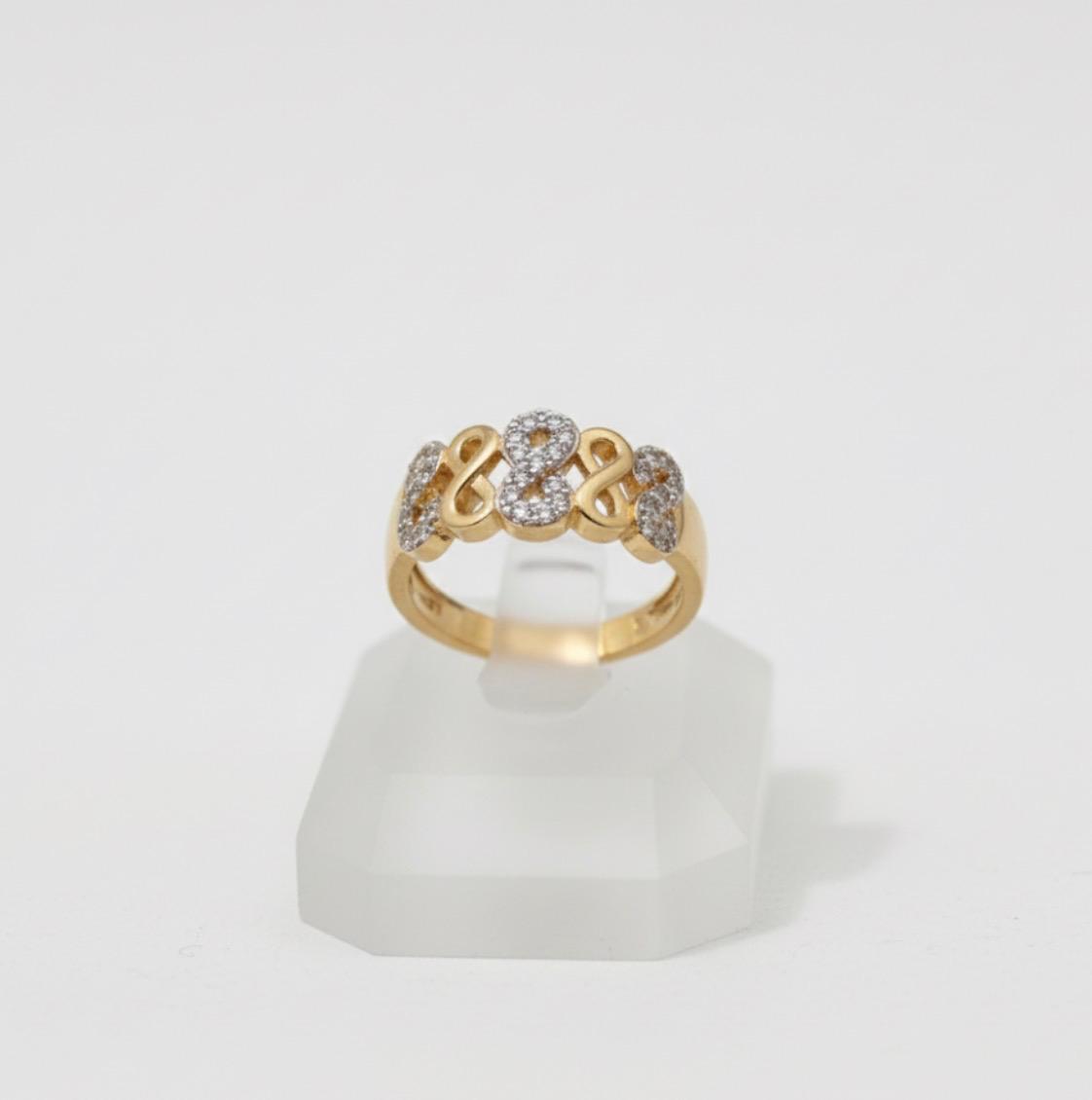 Infinity Weave Crystal Ring