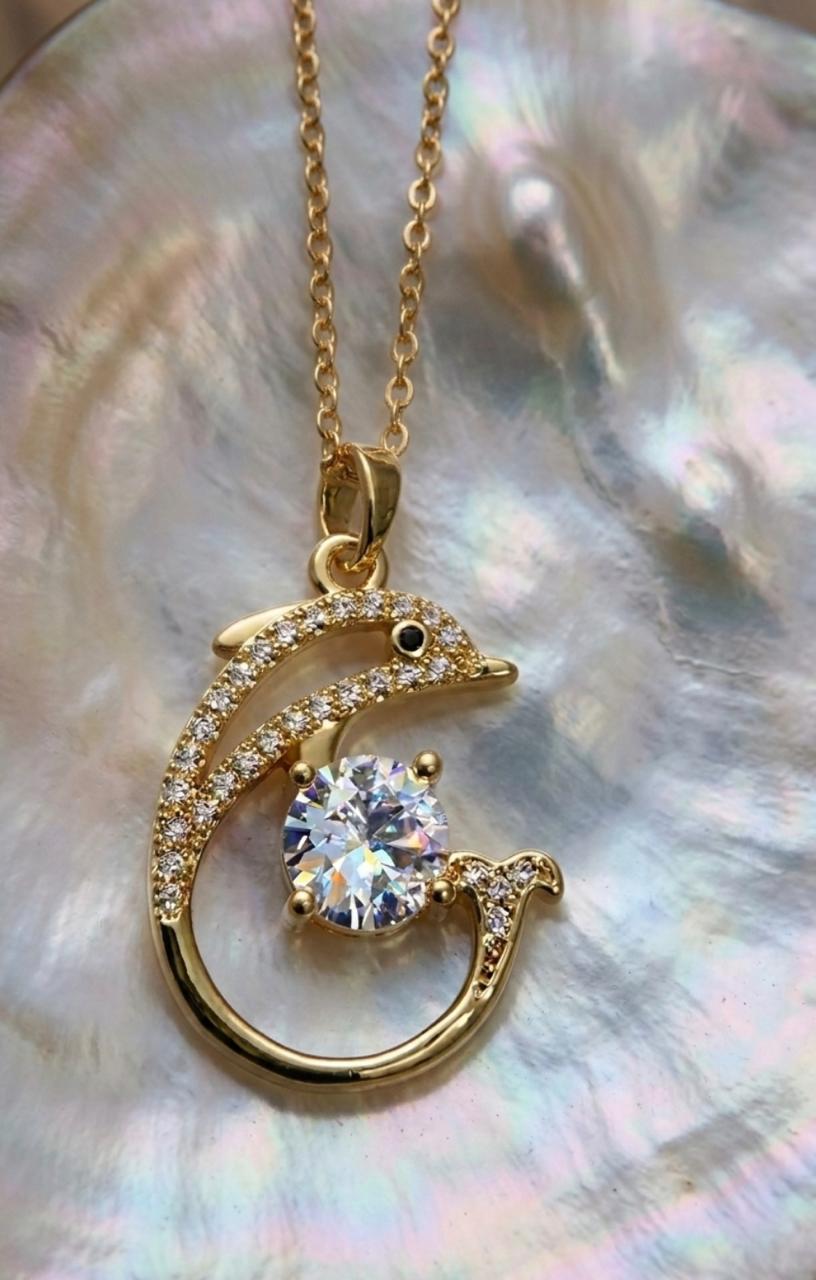 Golden Dolphin Spark Pendant (BUY 1 GET 1 FREE)