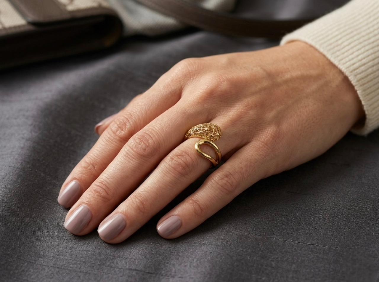 Celestial Mesh Adjustable Ring