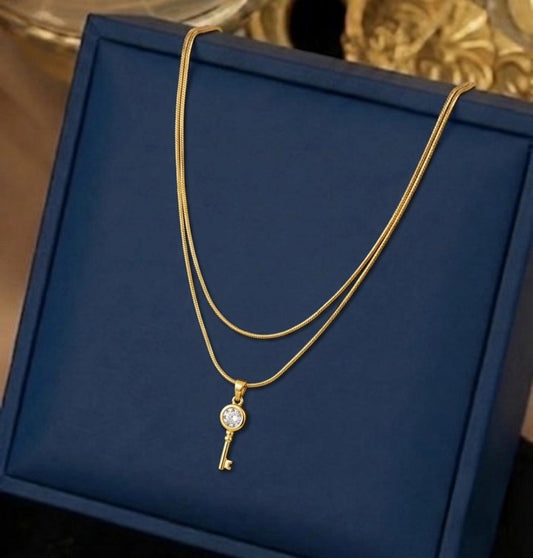 Crystal Key Necklace